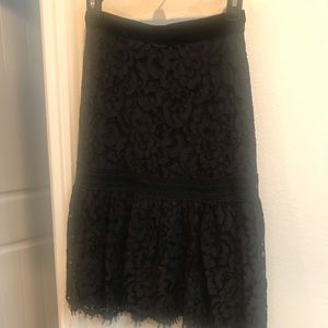 Rachel Parcell Black Lace Skirt